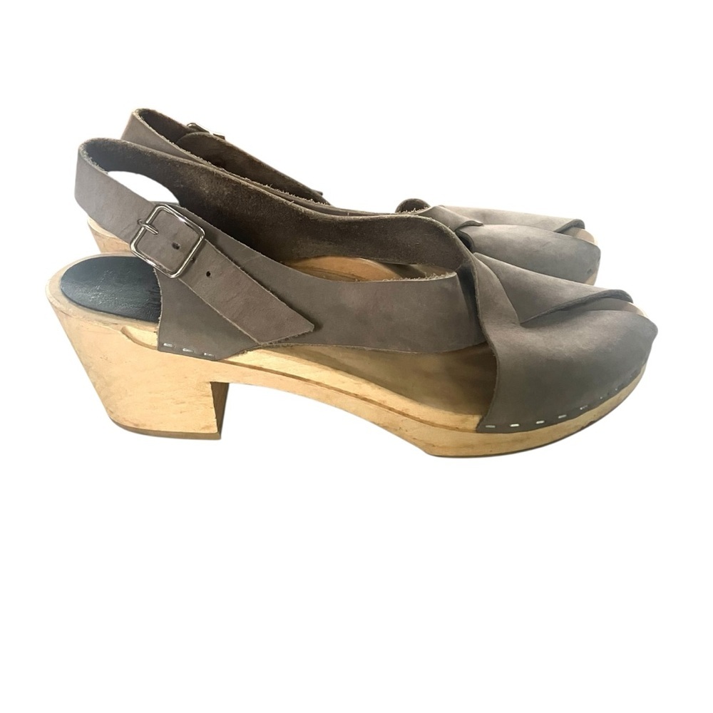 Sandgrens Swedish Morocco crossed‎ clog sandals Stone, size 41 10 - Picture 3 of 8